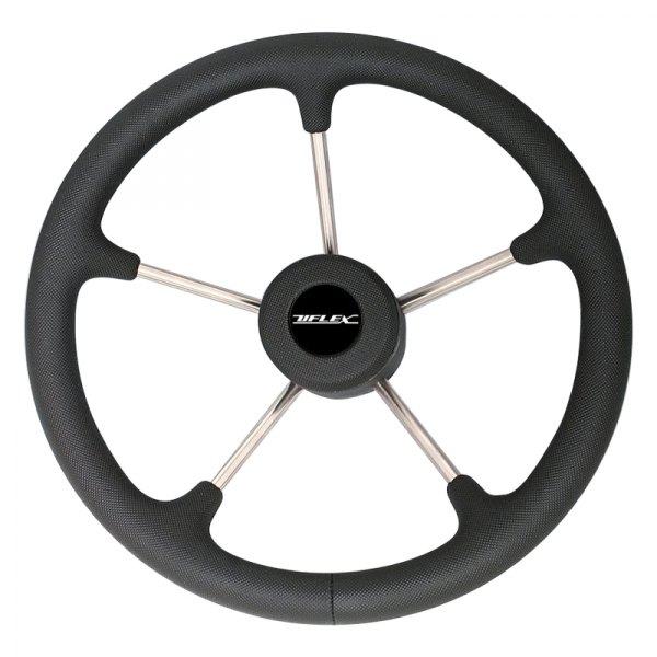Uflex USA® - 13-4/5" D Black Exclusive PU Coated Stainless Steel Non-Magnetic Steering Wheel
