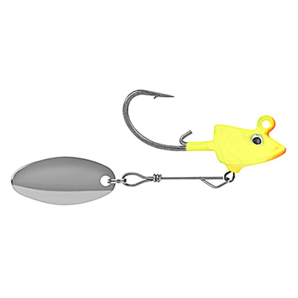 Ultra Fight® - Min-Spin 1/8 oz. Chartreuse/Red Jig Heads