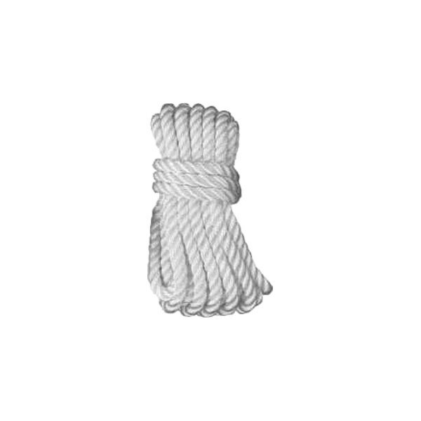 Unicord Companies® - 1/2" D x 15' L White Nylon 3-Strand Twisted Dock Lines, 2 Pieces