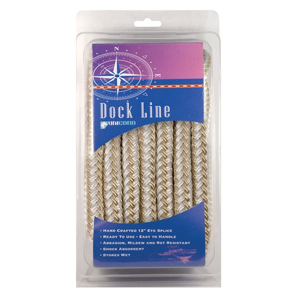 Unicord Companies® - 1/2" D x 25' L Brown Nylon Double Braid Dock Line