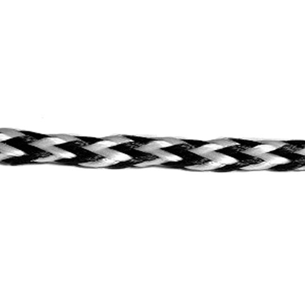 Unicord Companies® - 3/8" D x 500' L Black/White Polypropylene Braid 8-Strand Hollow Multi-Purpose Line