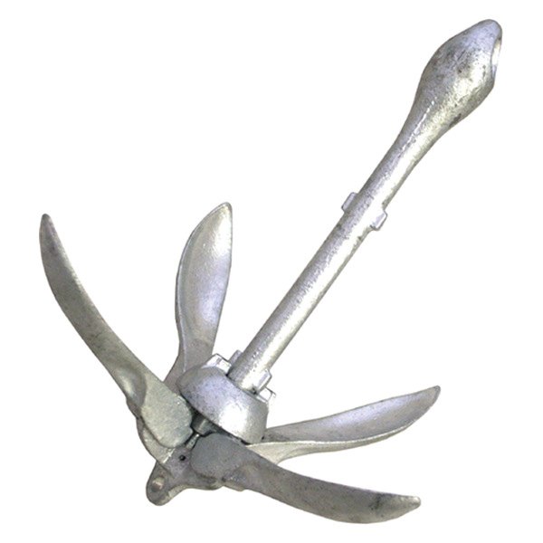 SeaSense® - 1.5 lb Galvanized Iron Folding Grapnel Anchor