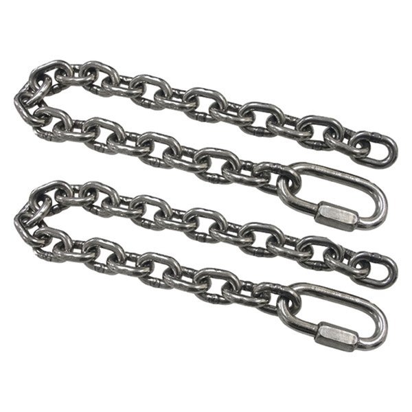 SeaSense® - Class lll 24" L x 5/16" D Stainless Steel Safety Chains with Quick Link, 2 Pieces