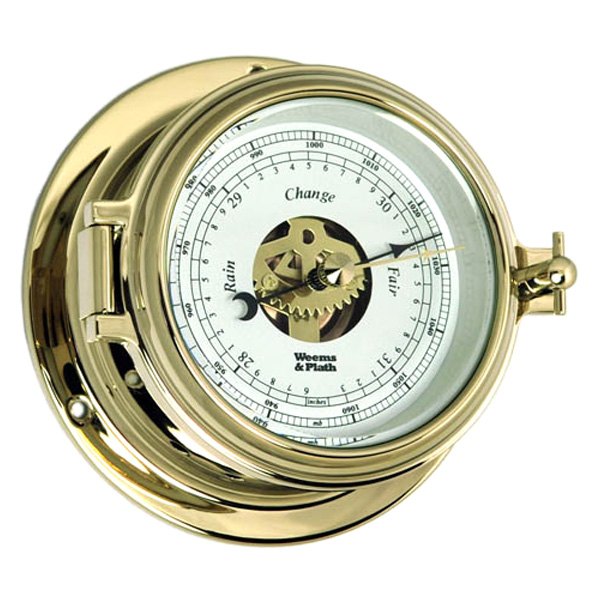 Weems & Plath® - Endurance II 105 4-3/4" Brass Open Dial Barometer
