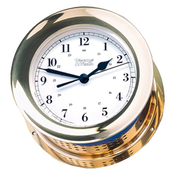 Weems & Plath® - Atlantis 5-1/2" Black Brass Quartz Clock