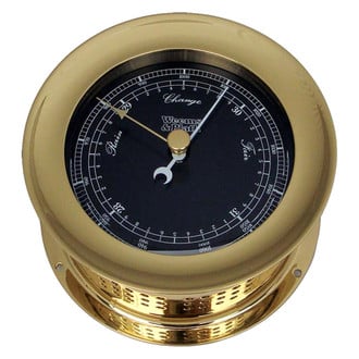 Weems & Plath® - Atlantis Premiere 5-1/2" Brass White Scale Barometer