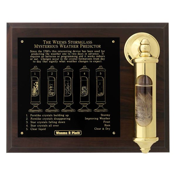 Weems & Plath® - Brass Weems Stormglass & Plaque Set