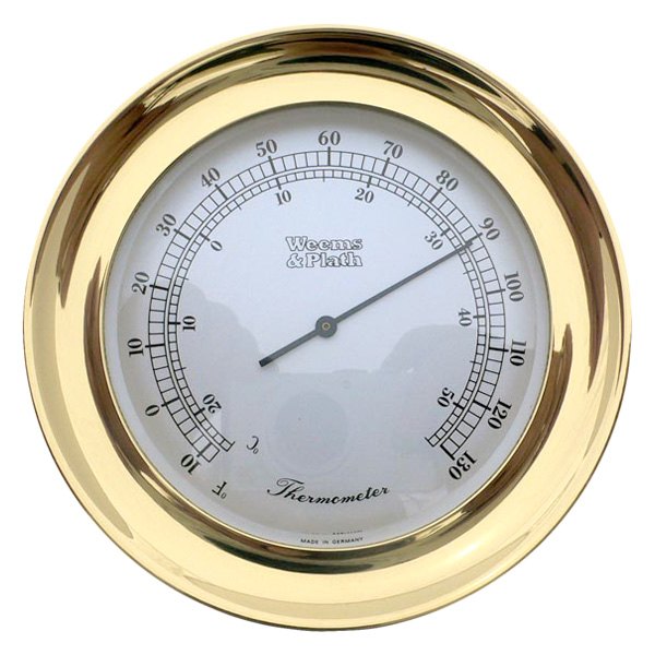 Weems & Plath® - Atlantis 5-1/2" Brass Gold Thermometer