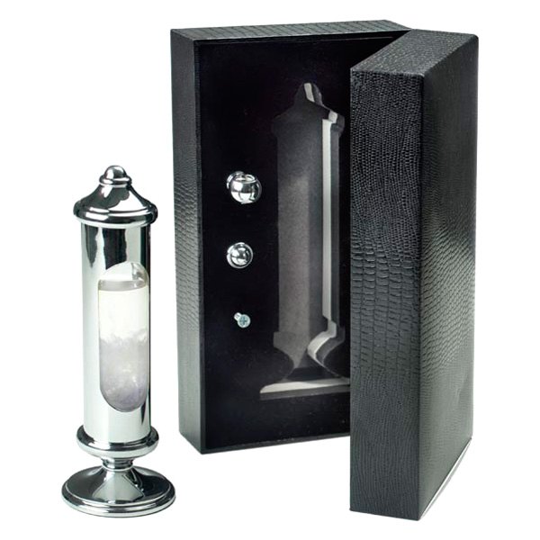 Weems & Plath® - Chrome Weems Stormglass in Black Gift Box