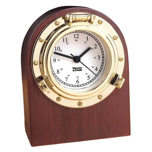Weems & Plath® - 5-1/5" L x 4-2/5" W Quartz Porthole Desk Clock
