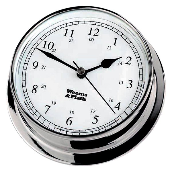 Weems & Plath® - Endurance 085 4-1/8" Chrome Quartz Clock