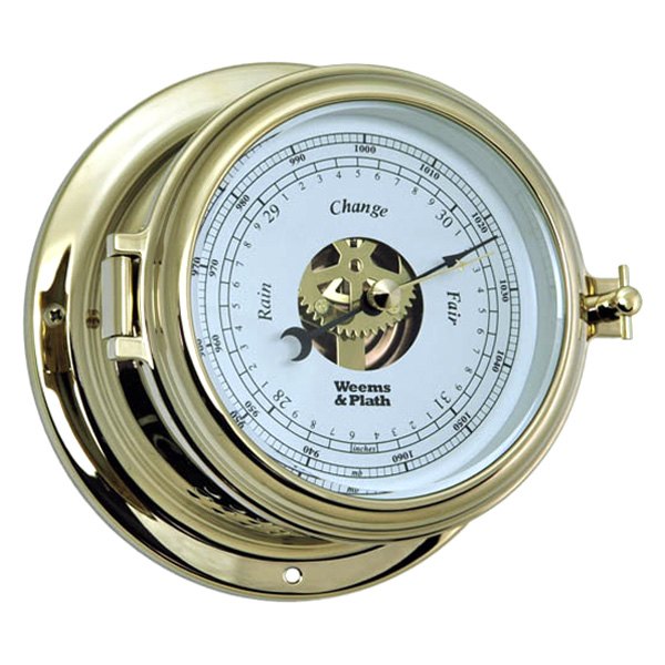 Weems & Plath® - Endurance II 115 6" Brass Open Dial Barometer