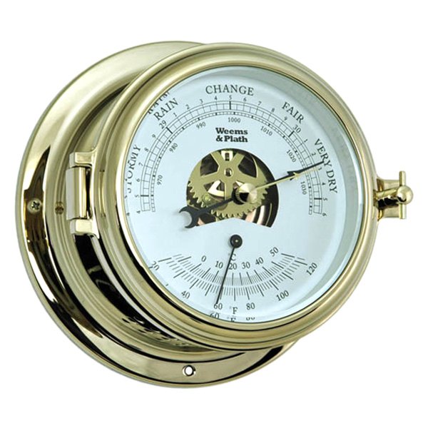 Weems & Plath® - Endurance II 115 6" Brass Barometer & Thermometer