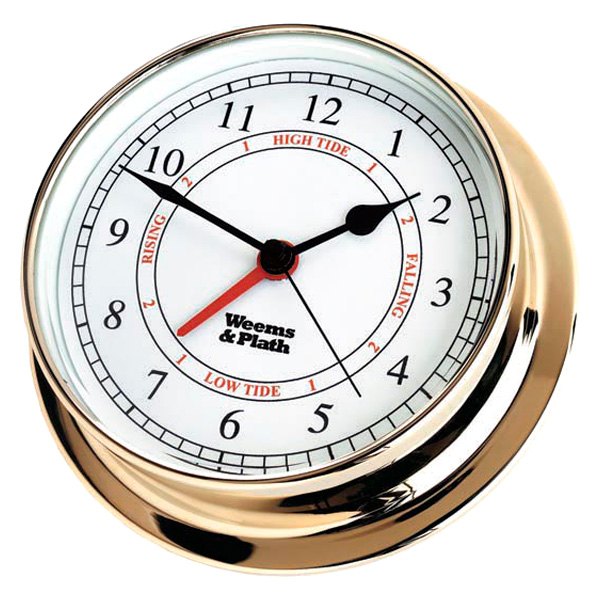 Weems & Plath® - Endurance 125 6" Brass Quartz Time & Tide Clock