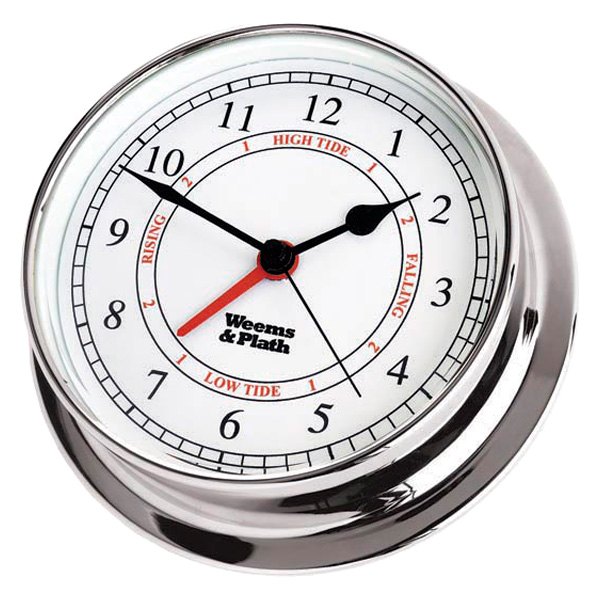 Weems & Plath® - Endurance 125 6" Chrome Quartz Time & Tide Clock