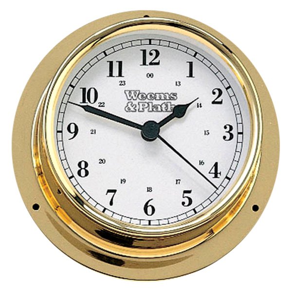Weems & Plath® - Trident 4 -1/4" Solid Brass Quartz Clock