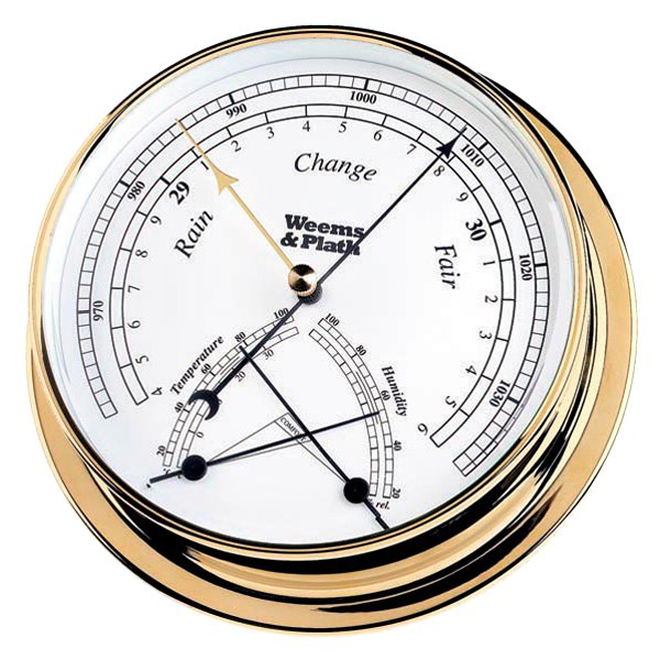Weems & Plath® - Endurance 145 7-1/8" Brass Barometer & Comfortmeter