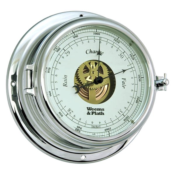 Weems & Plath® - Endurance II 135 7" Chrome Open Dial Barometer