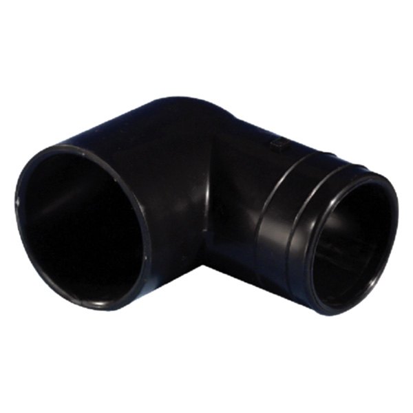Whale® - 1-1/2" Hose I.D. to 1-1/2" Female Slip-on 90° Plastic Black Elbow Hose/Pipe Adapter