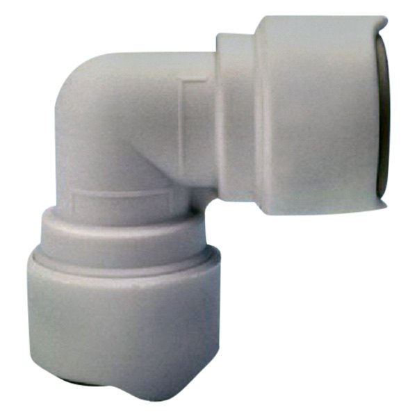 Whale® - 15 mm Female Quick Lock 90° Plastic White Elbow Pipe/Pipe Splicer