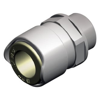 Whale® - 1/2" BSP(M) to 15 mm Tubing Straight Plastic White Adapter