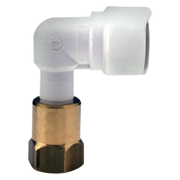 Whale® - 1/2" BSP(F) to 15 mm Female Quick Lock 90° Plastic White Elbow Pipe/Pipe Adapter