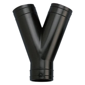 Whale® - 1-1/2" Hose I.D. Plastic Black "Y" Tee Fitting