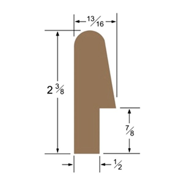 Whitecap® - 60" L Bunk Rail Teak Molding