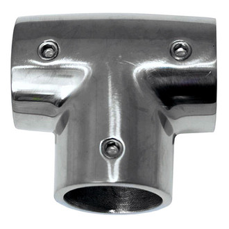 Whitecap® - 90° Stainless Steel Rail Tee Fitting for 1" O.D. Tube