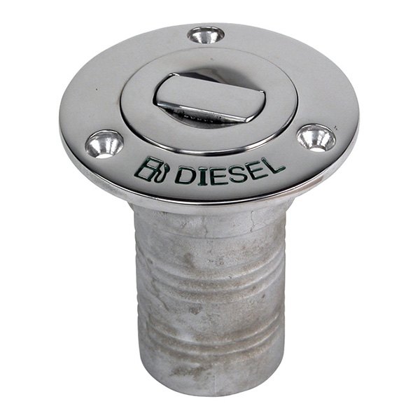 Whitecap® - 2" I.D. 90° 316 Stainless Steel Push-Up Hose Diesel Deck Fill