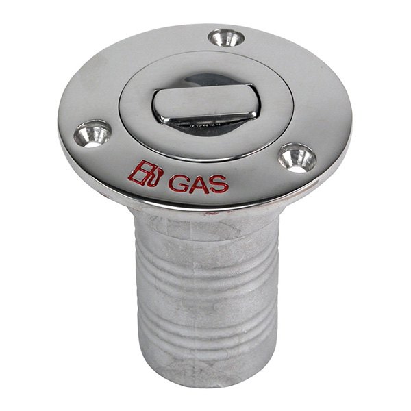 Whitecap® - 1-1/2" I.D. 90° 316 Stainless Steel Push-Up Hose Gas Deck Fill