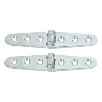 Whitecap® S-605C - 6" L x 1-1/8" W Chrome Plated Brass Strap Hinge