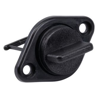 Whitecap® - 1" D Nylon Black Garboard Drain Plug
