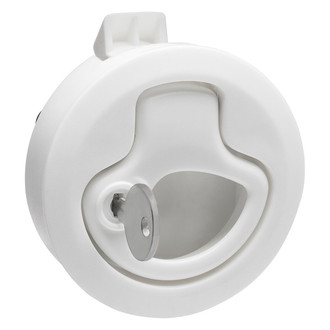 Whitecap® - White Nylon Locking Slam Latch with 2 Keys