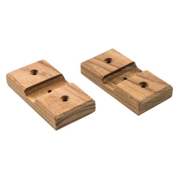 Whitecap® - 3-1/4" L Wood Teak Storage Mount Bracket, 2 Pieces