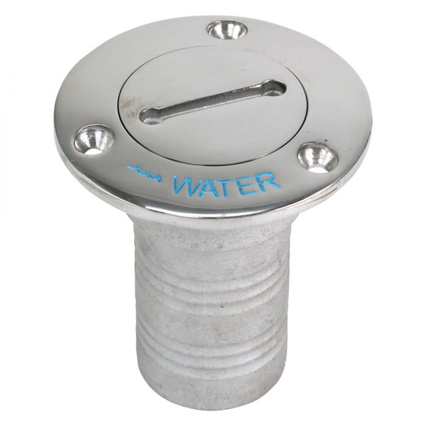 Whitecap® - 1-1/2" I.D. 90° 316 Stainless Steel Hose Water Deck Fill