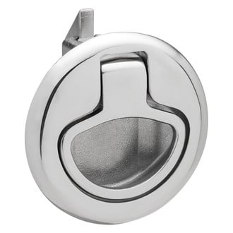 Whitecap® 6135C - 2-3/8" O.D. Stainless Steel Non-Locking Pull Ring Slam Latch