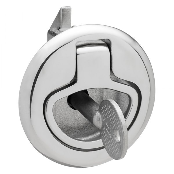Whitecap® - 2-3/8" O.D. Stainless Steel Locking Pull Ring Slam Latch