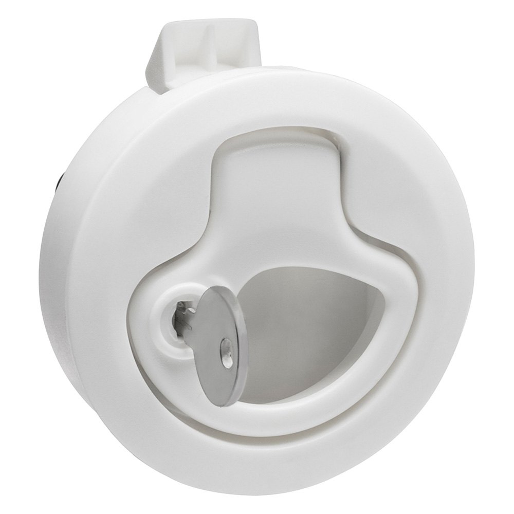 Whitecap® 8228WC White Nylon Stainless Steel Locking THandle Slam