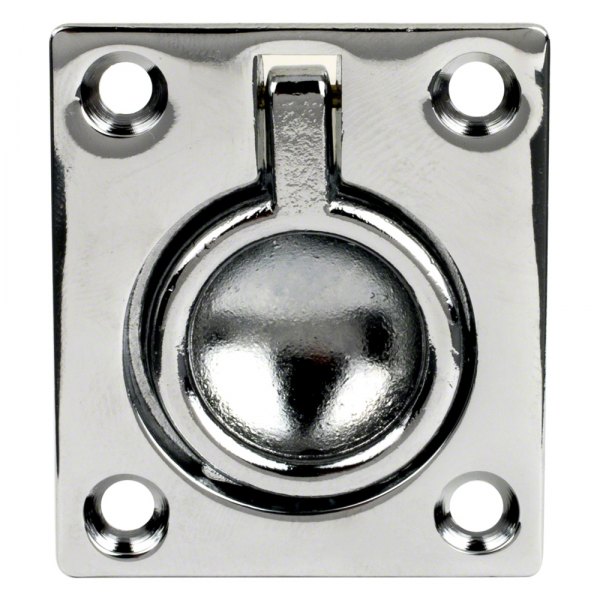 Whitecap® - 1-3/4" L x 1-1/2" W Chrome Plated Brass Flush Ring Pull