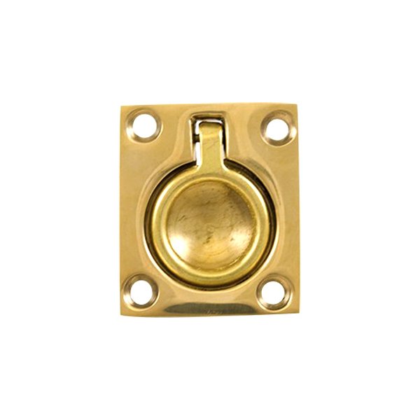 Whitecap® - 2-1/2" L x 2" W Polished Brass Flush Ring Pull