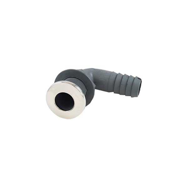 Whitecap® - 1-5/16" Hole 90° Stainless Steel/Nylon Black Elbow Thru-Hull Fitting for 3/4" D Hose