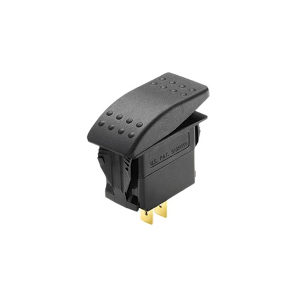 Whitecap® - Marine Series 12 V 20 A 2-Position On/Off Black Polycarbonate 1-Pole Single Throw SPST Non-Lighted Multi Purpose Rocker Switch with Blade & Safety Cover