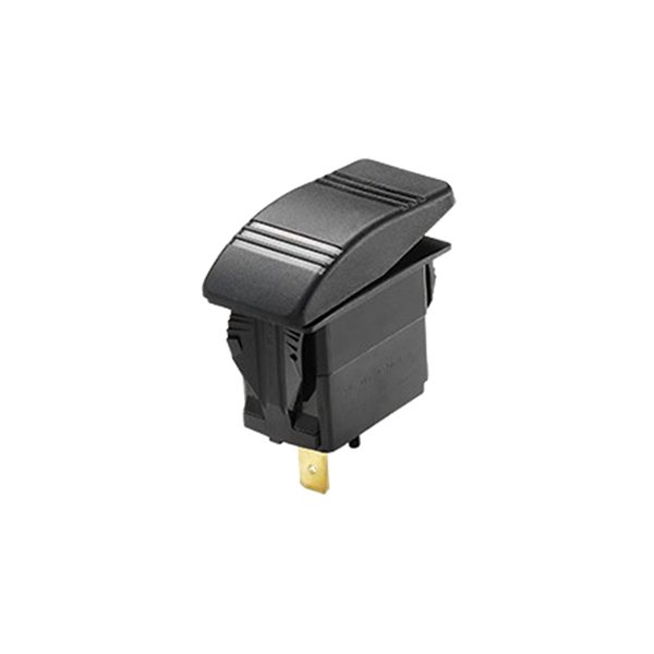 Whitecap® - Marine Series 12 V 20 A 2-Position Mom/On/Off Black Polycarbonate 1-Pole Single Throw SPST Illuminated Multi Purpose Rocker Switch with Blade & Safety Cover