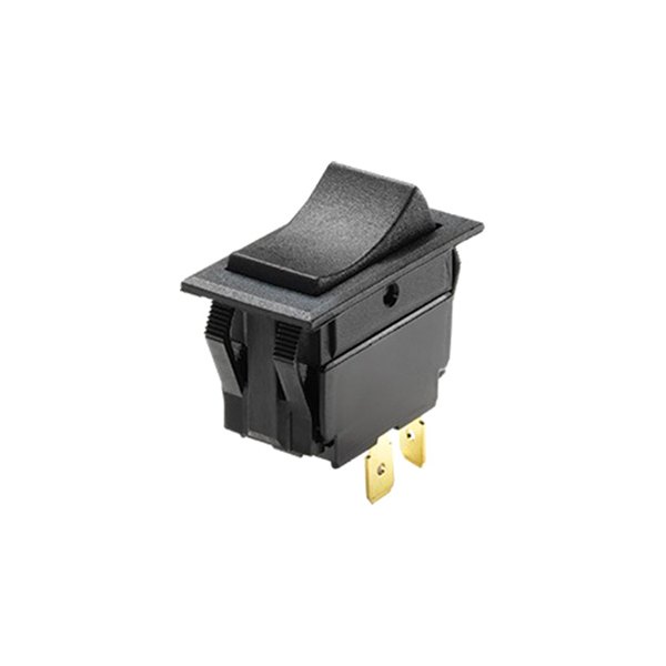 Whitecap® - Marine Series 12 V 15 A 3-Position On/Off/Mom Black Bakelite 2-Pole Double Throw DPDT Illuminated Multi Purpose Rocker Switch with Blade