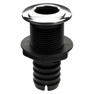 Whitecap® - 1-1/4" Hole Stainless Steel/Plastic Thru-Hull Fitting for 1-1/8" D Hose