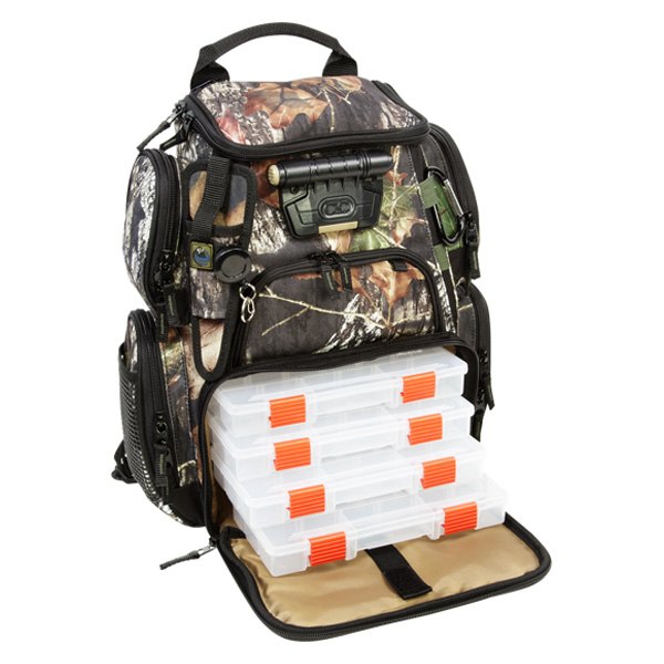 Wild River® - Tackle Tek™ Recon Lighted 13" x 16.5" x 6.75" Camo Backpack with Trays