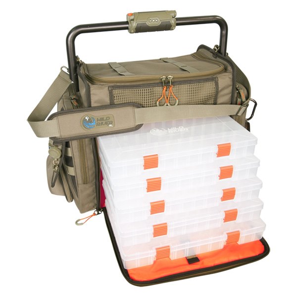 Wild River® WT3702 - Frontier Lighted 20.25 x 15.25 x 11 Tackle Bag with  Trays