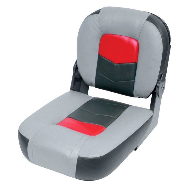 Wise® - Pro Angler Tour 16" H x 14" W x 20" D Marble Gray/Regal Red/Charcoal Bass Boat Seat