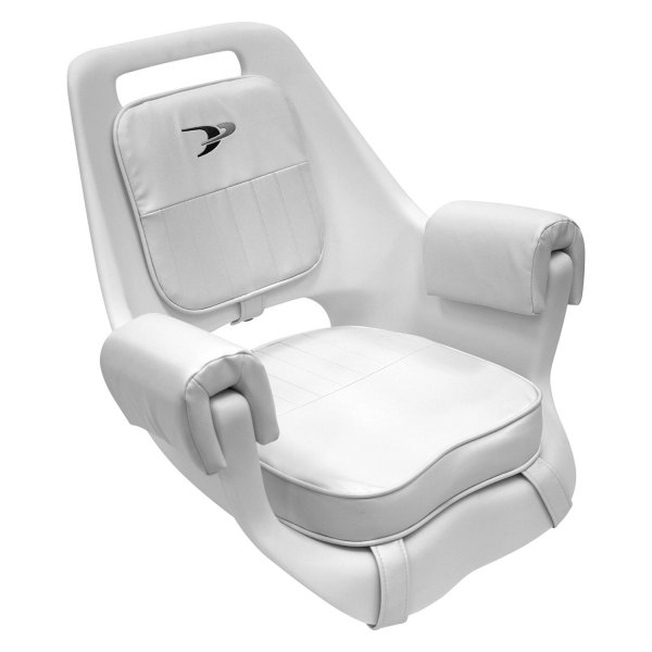 Wise® - Deluxe Series 23.5" H x 17.75" W x 26.25" D White Pilot Seat with Cushions, Armrests & Mounting Plate
